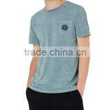 China High-end Short Sleeve Enzyme Wash Blue t Shirts thumbnail-6