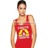 Fashion 100% Cotton Custom Screen Printed New Design Burnout Tank Top thumbnail-4