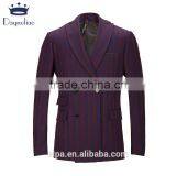 Daynoliao 2016 Fashion Design Men Wear Vertical Stripe Half Lining Purple Latest Men Blazer Designs thumbnail-3
