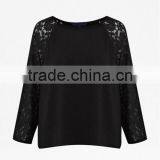 Lady Lace Sleeve Chiffon Top thumbnail-1