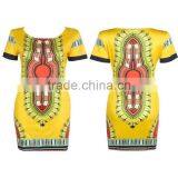 Walson Women Traditional African Print Fitted Dashiki Bodycon Dress thumbnail-6
