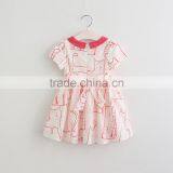 Short Sleeve Cartoon Printing Cotton Kids Clothes Girls Dresses Baby thumbnail-3