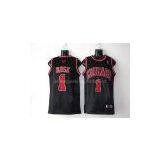 Chicago Bulls 1 Derrick Rose black Jerseys