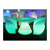 Durable PE LED Glow Furniture , Led Bar Chairs and Tables With Rechargeable Battery