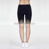 Mesh Compression Leggings Black Active Workout Tights for Running Women Yoga Shorts thumbnail-1