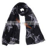 Latest Fashion Voile Scarf Print Scarf Starfish Scarf for Women Bufunda thumbnail-2