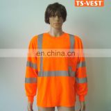 Apparel t-shirts oem service breathable	100% polyester high visibility orange competitive price o neck polo shirt