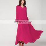 T-D076 New Design Muslim Loose Chiffon Elegant Dress For Mature Woman thumbnail-2