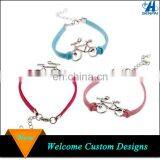 Jewelry Manufacturer Colorful Suede Wrap Leather Bicycle Bracelet Accessories Wholesale