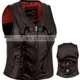 Leather Vest, Leather Motorbike Vest, Leather Fashion Vest