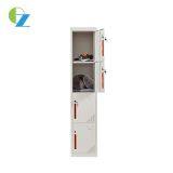 Workstation factory staff clothes or shoes storage cabinet with 4 doors hanging clothes metal locker