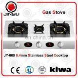 Sales Hot 3 Brass Burner Stainless Steel Cooktop Best Gas Stove thumbnail-1