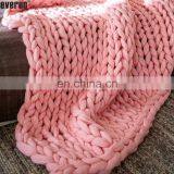 Top Quality Super Chunky Merino Wool Yarn Plaid Blanket With Photos and Pictures thumbnail-5