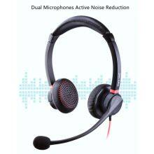Hion H730D Dual Sides Dual Microphones USB Noise Cancelling Headphone thumbnail-3
