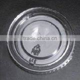 84mm Crystal Clear Disposable PET/plastic Flat Lid for Various Paper Cup, Plastic Cup With Straw Cross thumbnail-1