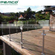 Outdoor Balcony Railing Glass Balustrade Fittings Prices Handrail thumbnail-5