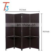 4 Panel Sliding Wall Partitions Movable Room Divider Screen thumbnail-4