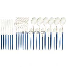 Factory Supply Quality Portable Silver Gradient Royal Gold 24pcs Stainless Steel Cutlery Set thumbnail-5