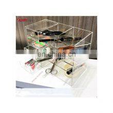 Акриловый органайзер для офисных принадлежностей с 4 полками и выдвижными ящиками