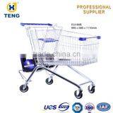 Europe Style Steel Mesh Shopping Trolley Cart 150L thumbnail-5