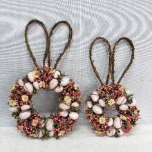 Shenyang For Star Factory Suppliers Spring Easter Decoration Home Wreath Indoor Easter Rabbit Wreath thumbnail-4