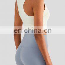 Shockproof High Neck Sports Fitness Bra Hot Sale Fixed Pads Gym Yoga Bra Top One Piece Workout Running Training Wear For Women thumbnail-4