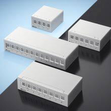 Enmane 4 6 8 Port Small Blank Patch Panel Surface Mount Box for Networking thumbnail-3