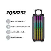 Sell Well ZQS8232 40W Power Dual 8 Inch Speaker Wireless Bass Sound Party Speaker With Colorful Lights thumbnail-3