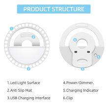 Rechargeable Portable Clip-on Mini Selfie Phone Ring Fill Light for IPhone/Android Smart Phone Photography thumbnail-5