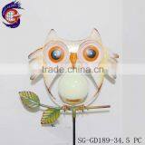 Decorating Garden Edging With Metal Glow in Dark Bird Stake thumbnail-5