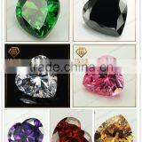 Jewelry Green Color Heart Shape 7*7mm AA Grade Cubic Zirconia thumbnail-2