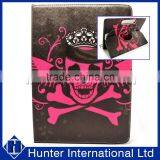 Printed Skull Rotating Tablet Case For Kindle Fire