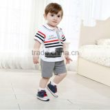 children boy's clothing sets,stripe designs,2014 Summer