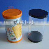 Injection Molded Clear Tube With Diameter 5.7cm,sealed Bottom and Hanger Caps thumbnail-1