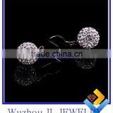 Fashion Party Decor Sexy Shambhala Bead Wholesale Earring Accessories 925 Silver Jewelery Charm Earring