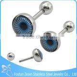 ES01591 Surgical Steel Mens Stud Earrings Fashion Round Small Evil Eye Earrings thumbnail-1