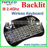 Hot Selling Backlight Wirless Keyboard New I8 Backlit Mini Keyboard High Quality 2.4g Remote Control