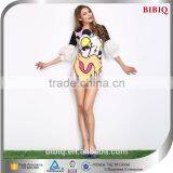 In Stock Little Girl Cute Cartoon Dress With Puff Sleeve thumbnail-1