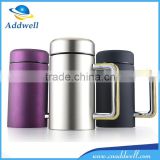 350ml office business stainless steel vacuum cup with handle