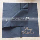 Disposable Printed Dyeing Paper Napkins/black Printed Napkin With Customized Logo thumbnail-3