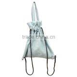 Multipurpose Jean Material Shopping Bag Drawstring Tote Shopping Bag Handbag thumbnail-3