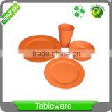 Biodegradable Eco Friendly Bamboo Fiber Tableware Large 5 Inch Round Picnic Bowl Set in Gift Box thumbnail-3