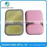 Non Stick Collapse Down After Lunch to Save Backpack Space Silicone Lunch Box Containers thumbnail-1