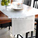 Ladder Hemstitch White Linen Table Runner thumbnail-1