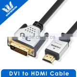 Gold Plated 3-Feet HDMI to DVI D Single Link Male to Male Cable