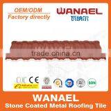 Wanael popular stone coated steel roof tile/corrugated roof shingles