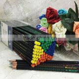 Standard Size Triangular Shape Soft Wood 72pcs Matt Black Body HB Pencil With Eraser thumbnail-4