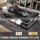 832# MDF coffee table with glass top