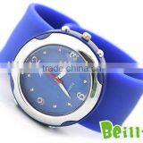 New Just-Slap-It-On Water Resistant Silicone Geneva Wristwatch Dial Move