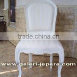 French Classic Furniture - White Lacquer Dining Chair Furniture - Furniture Indonesia